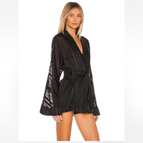 Camila Coelho Black Sheer Romper - Picture 6 of 6